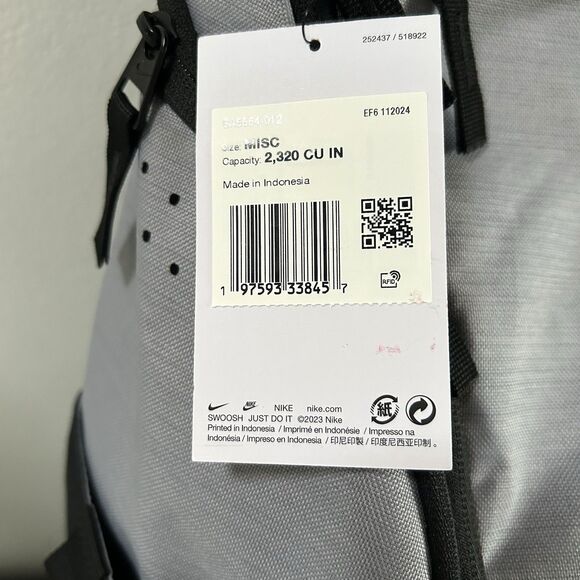 Nike Hoops Elite Pro Backpack Cement Grey White Black BA5554-012 NEW - Picture 2 of 8